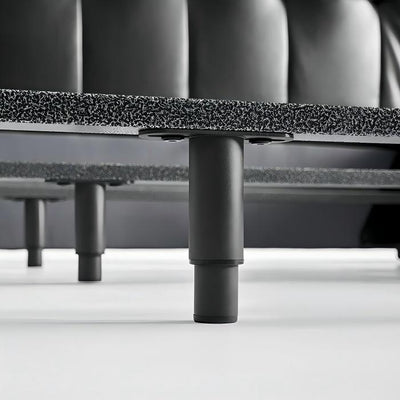 Marshmallow Leather Bed-Black