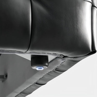 Marshmallow Leather Bed-Black