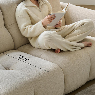 Cocoa Loaf Fabric Sofa-Beige