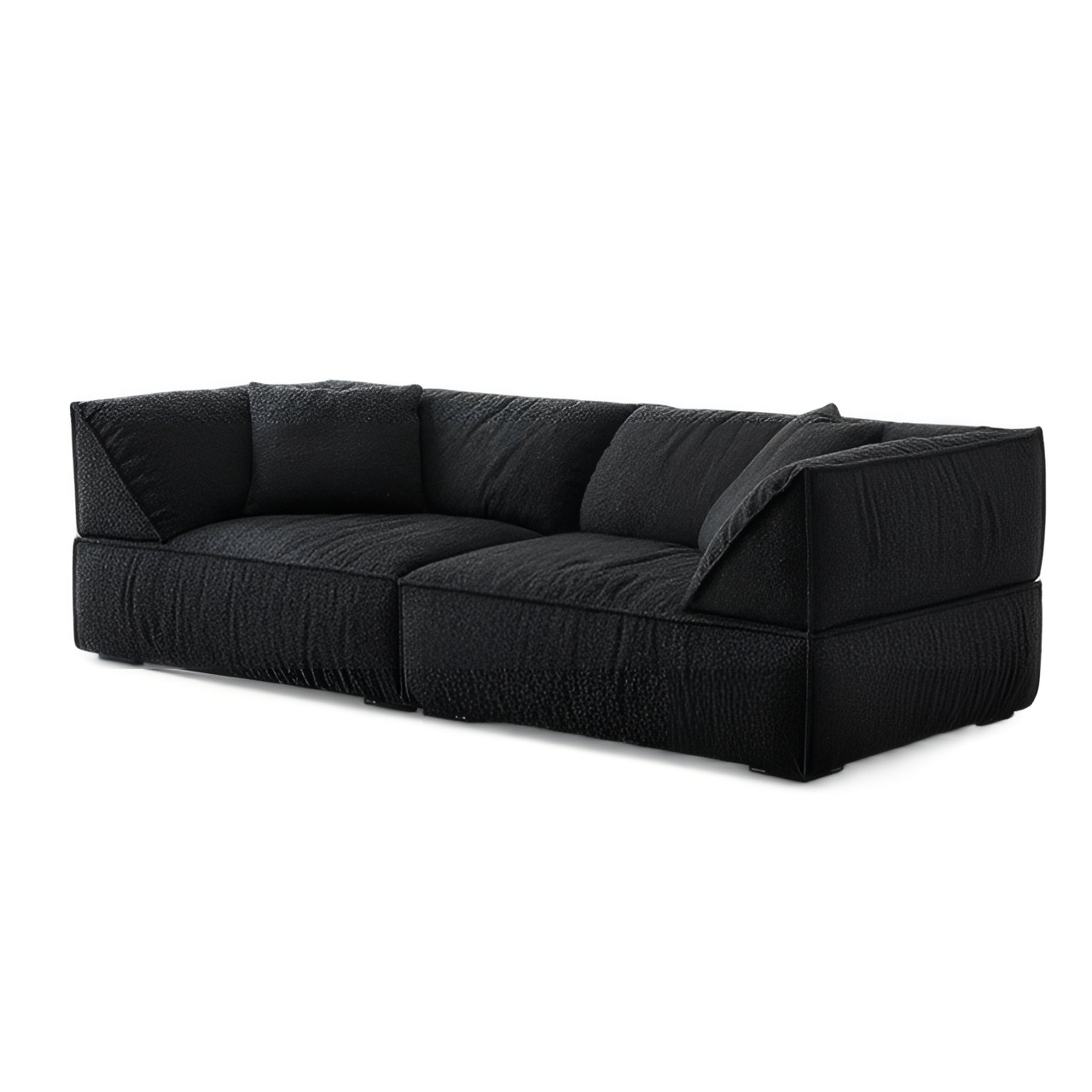 Brioche Soft Boucle Sofa-Black