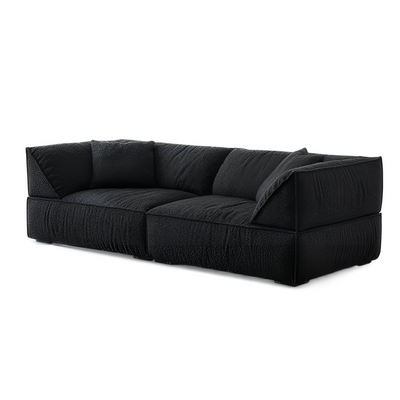 Brioche Soft Boucle Sofa-Black
