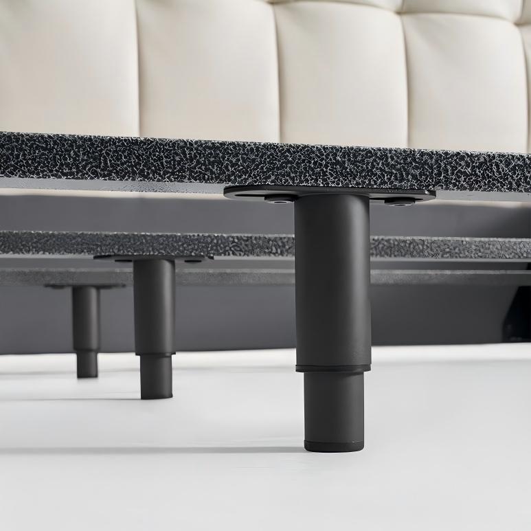 Marshmallow Leather Bed-Beige