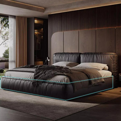 Tofu Noir Leather Bed