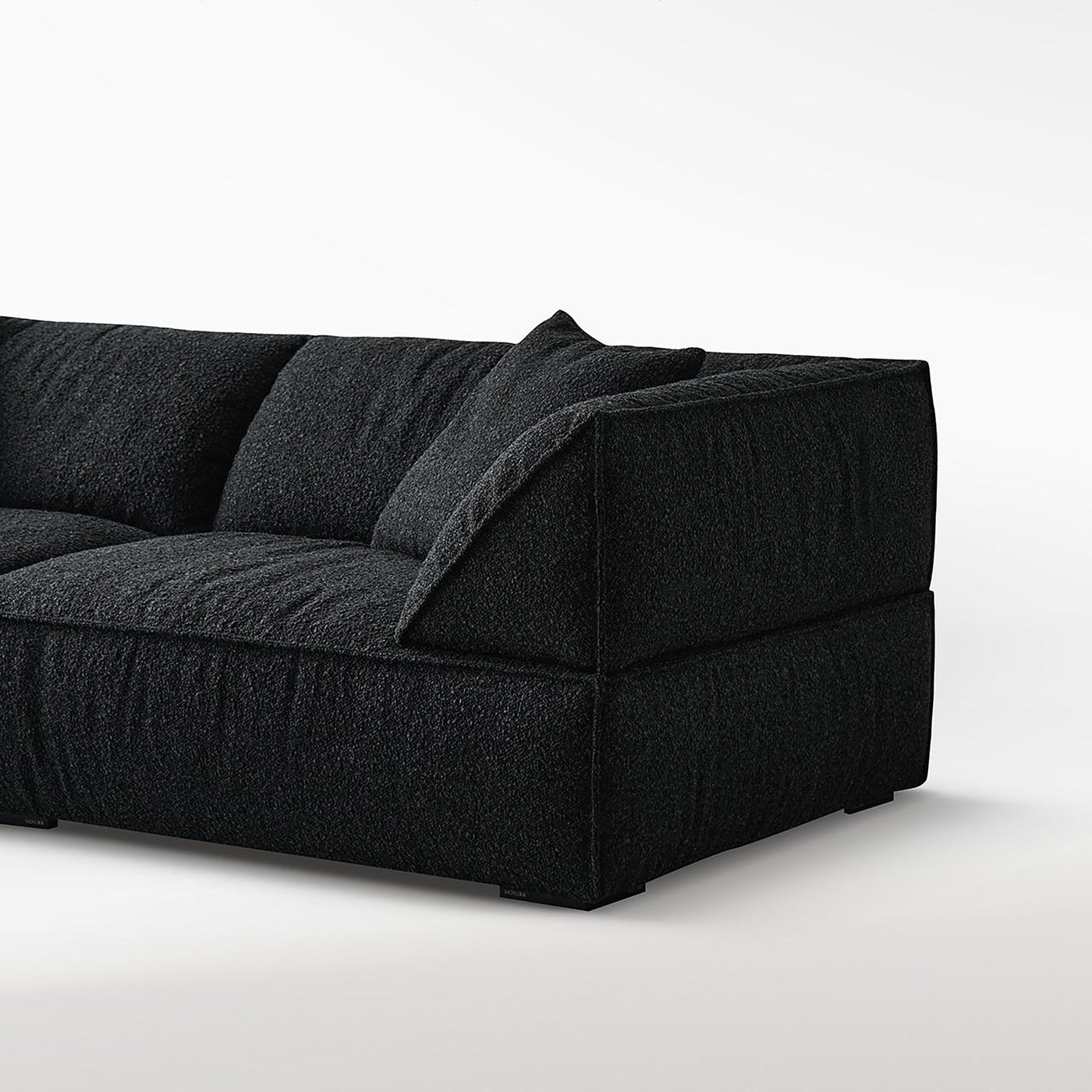 Brioche Soft Boucle Sofa-Black