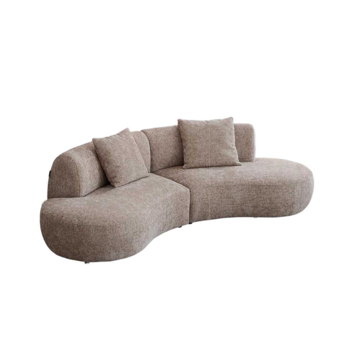 Nestled Curved Open End Sectional Sofa-Sand-110.2"