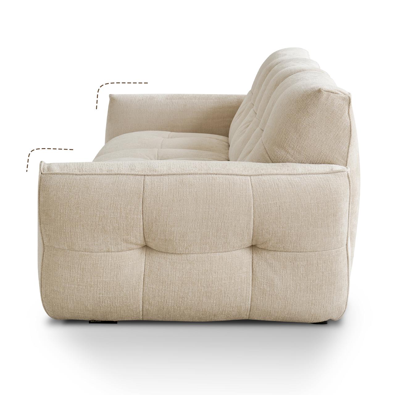 Cocoa Loaf Fabric Sofa-Beige