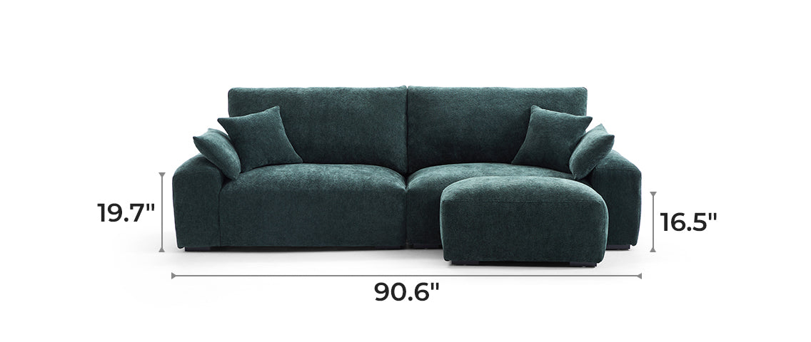 The Empress Green Sofa and Ottoman