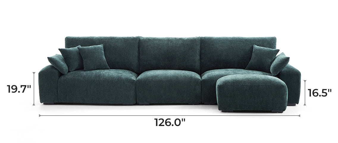 The Empress Green Sofa and Ottoman