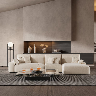 The Empress Beige Sectional-Beige