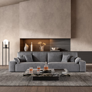 The Empress Gray Sofa-Gray