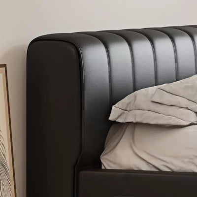 Bitter Chocolate Leather Bed