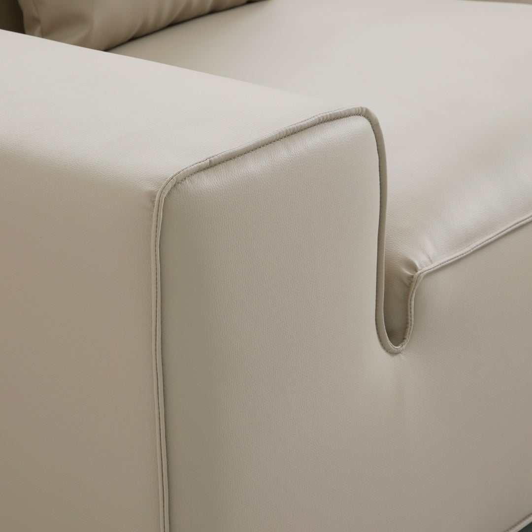 Domus Modular Beige Leather Armchair