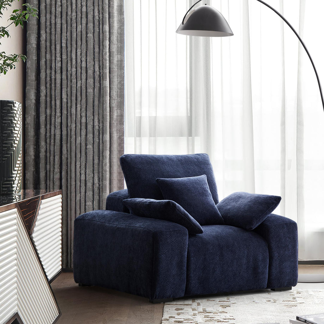 The Empress Navy Blue Armchair-Navy Blue