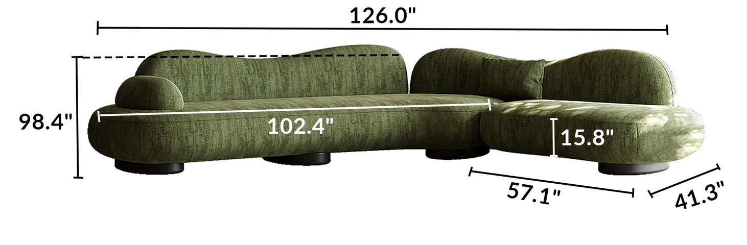 Meadow Curved Sectional Sofa
