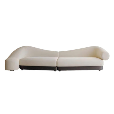 Arcana Curved Lounge Sofa-Beige