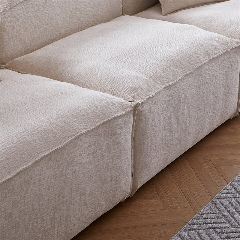 Freedom Modular White Double Sided Sectional Sofa-Khaki