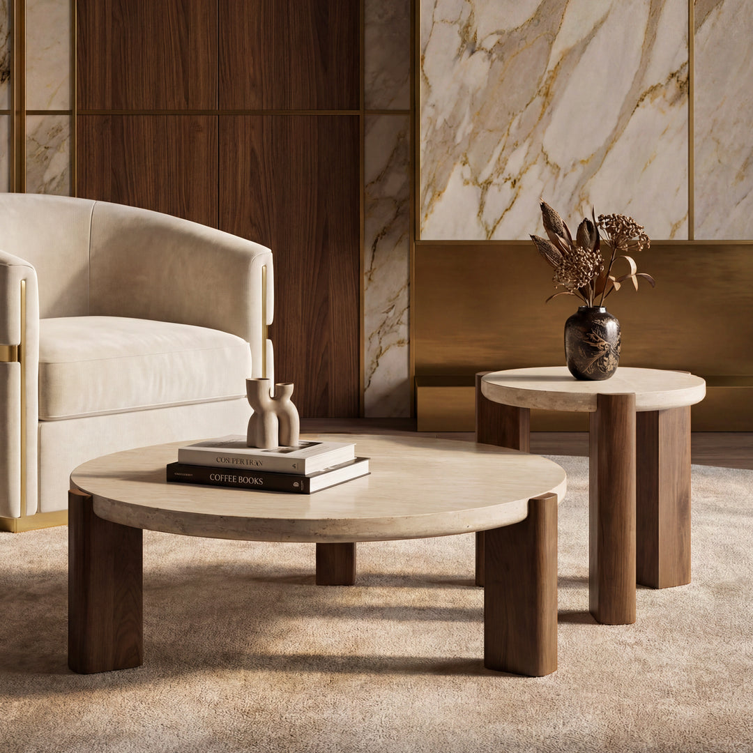 Amaya Round Coffee Table Set