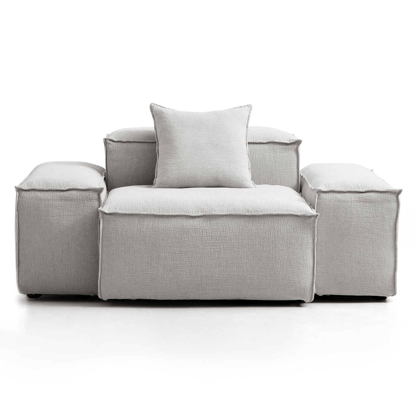 Freedom Modular Gray Accent Armchair-Gray-Low