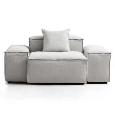 Freedom Modular Gray Accent Armchair-Gray-Low