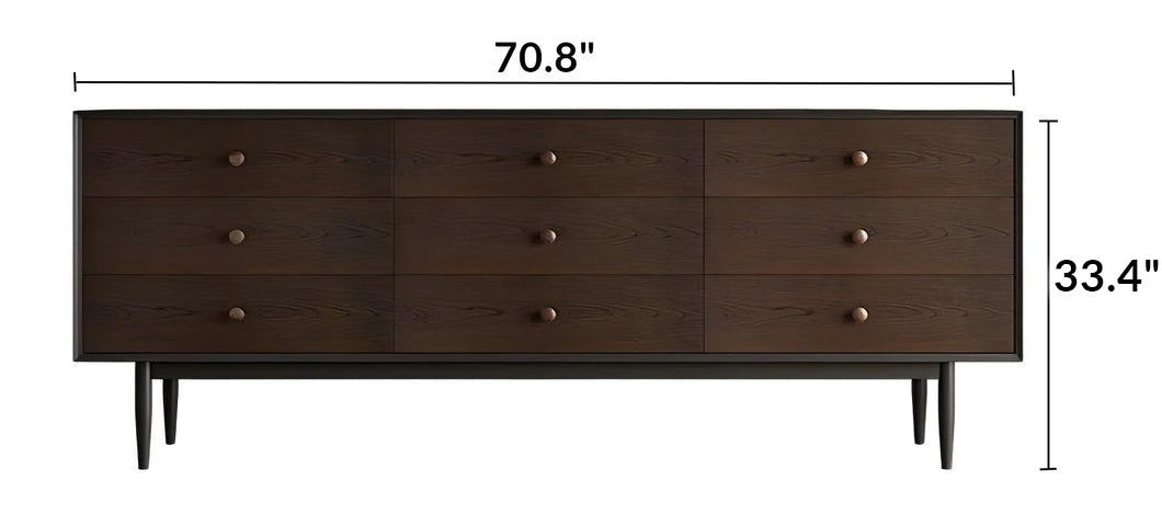 Napoli Dark Walnut Storage Sideboard Cabinet