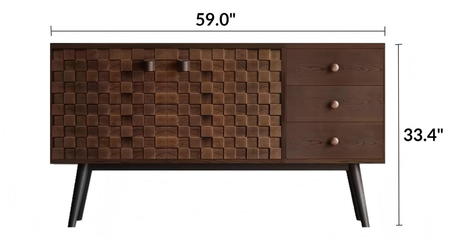 Arden Dark Walnut Sideboard Cabinet