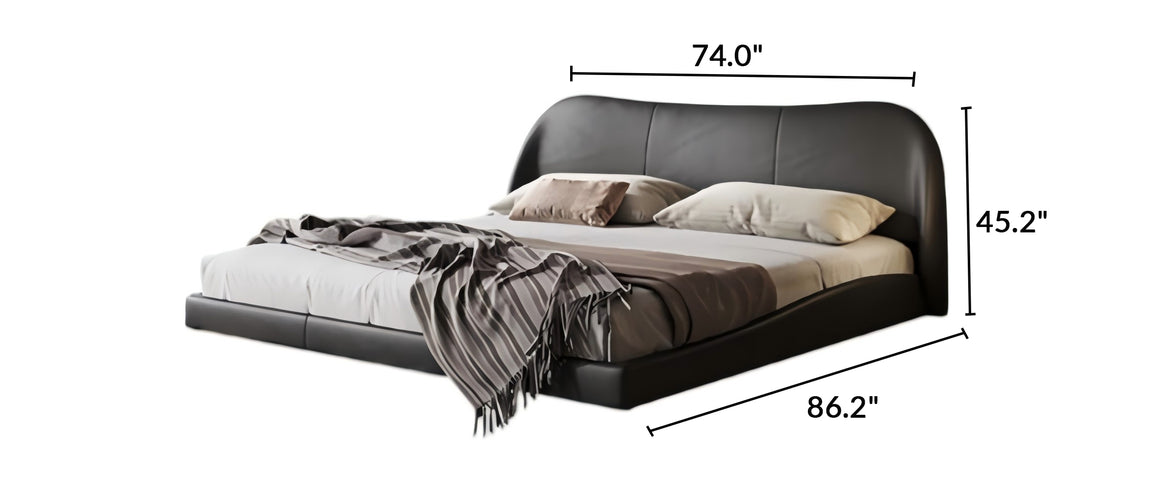 Molten Leather Floating Bed