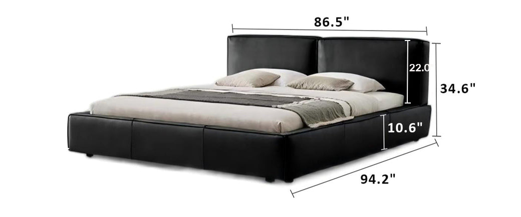 Pudding Leather Bed