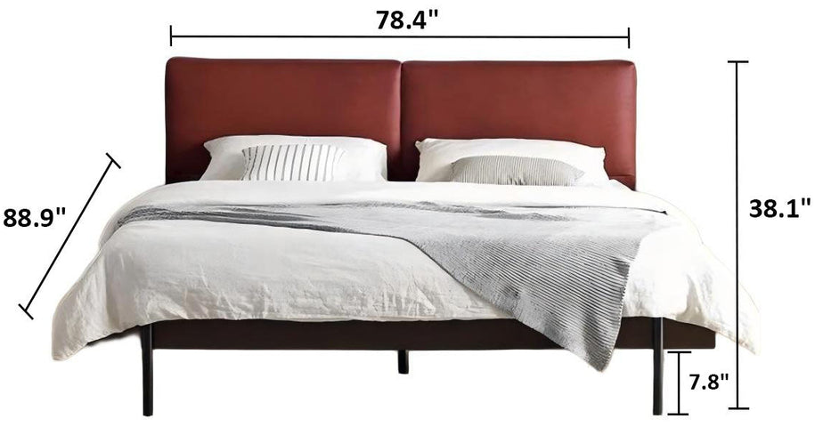 Maple Loaf Leather Bed