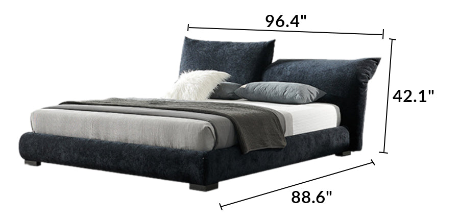 Blueberry Mousse Velvet Bed