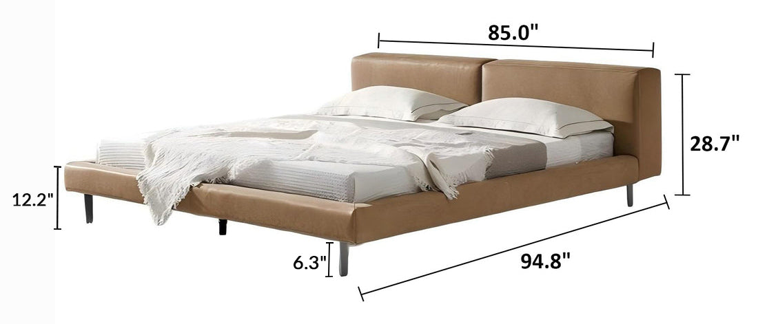 Charcoal Toast Leather Bed