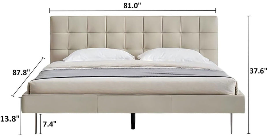 Mocha Slice Leather Bed