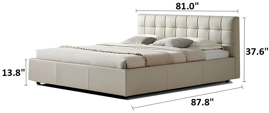 Sugar Cube Leather Bed