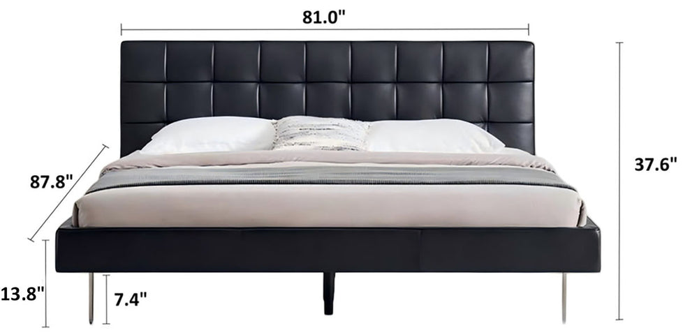 Mocha Slice Leather Bed