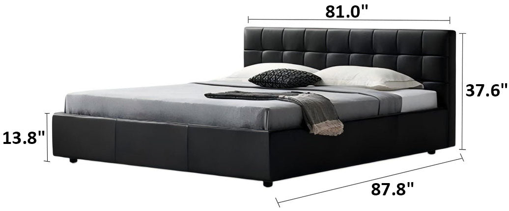 Sugar Cube Leather Bed