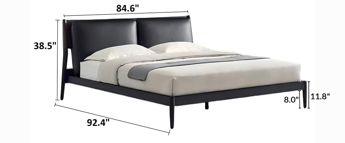 Truffle Cream Leather Bed