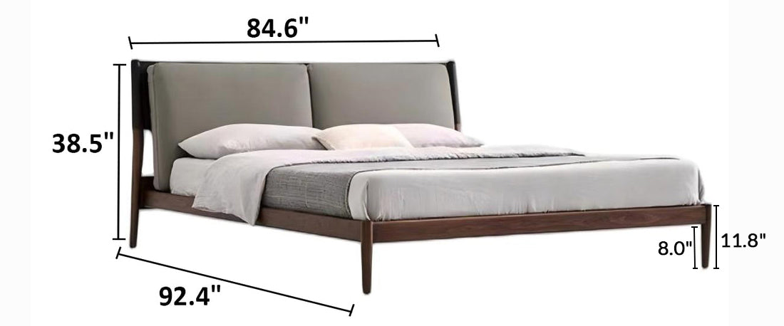 Truffle Cream Leather Bed