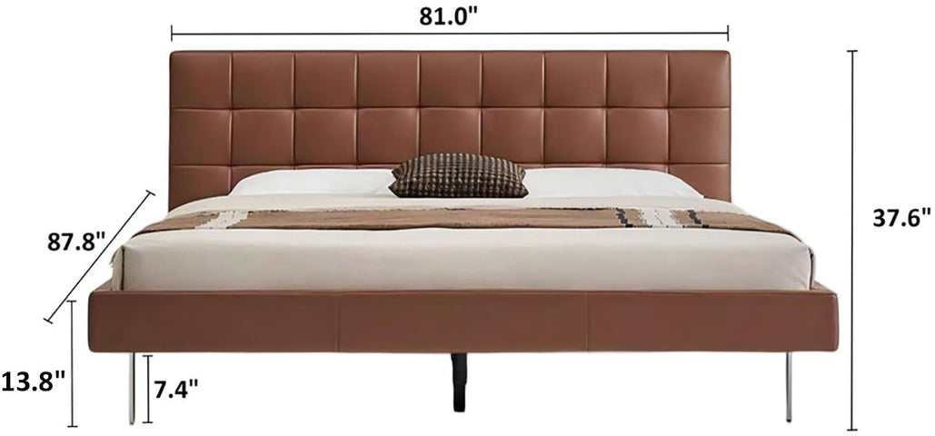 Mocha Slice Leather Bed