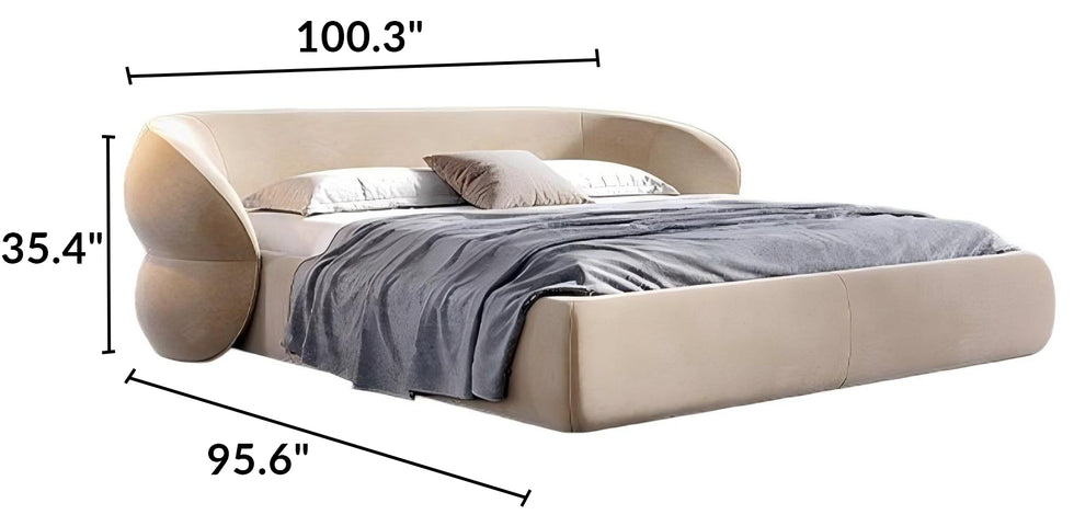 Oat Souffle Velvet Bed