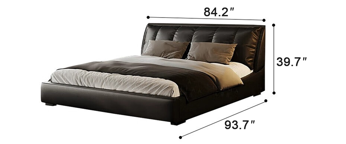 Metropolis Luxe Leather Bed