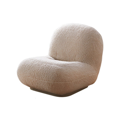 Puff Gray Accent Chair-Beige
