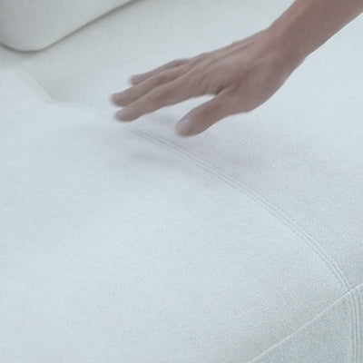 Connery Minimalist White Sectional-White