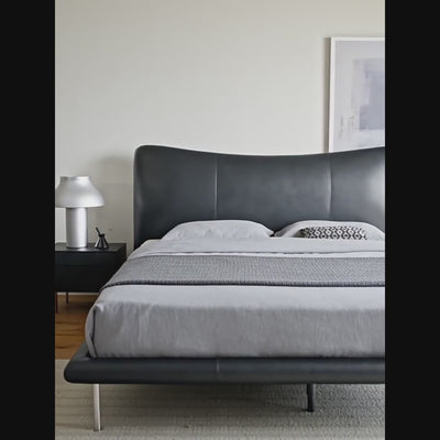 Choco Swirl Leather Bed-Black