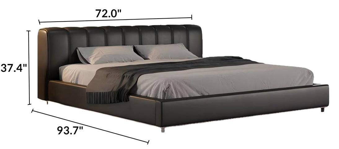 Bitter Chocolate Leather Bed