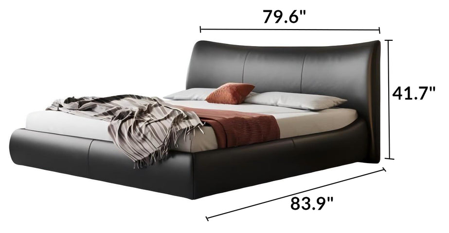 Noir Macaron Leather Bed