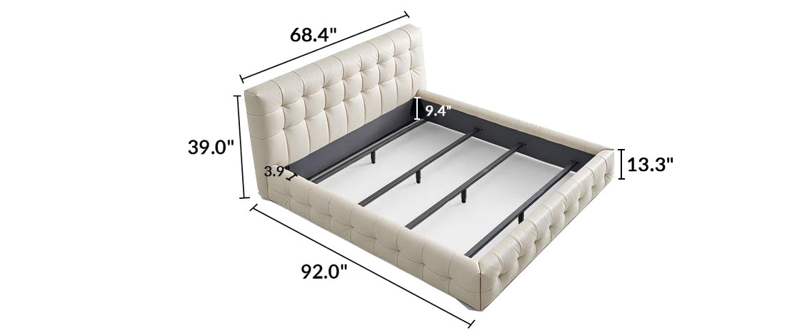 Marshmallow Leather Bed
