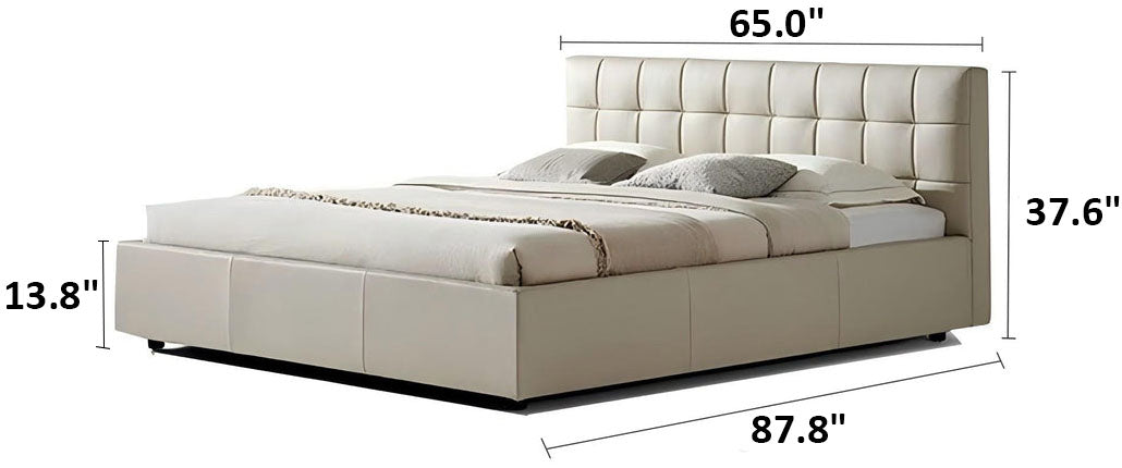 Sugar Cube Leather Bed
