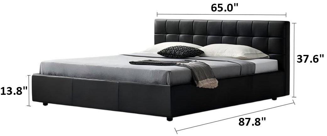 Sugar Cube Leather Bed