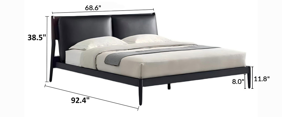 Truffle Cream Leather Bed