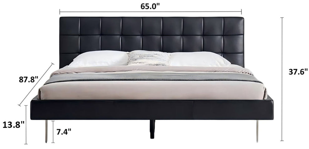 Mocha Slice Leather Bed