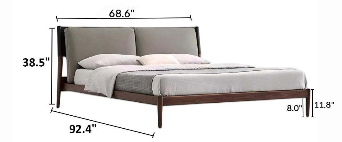 Truffle Cream Leather Bed